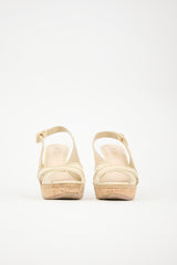 Prada Patent & Cork Slingback Pump