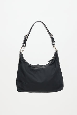 Prada Patent & Nylon Logo Shoulder Bag