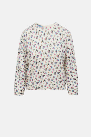 Prada Wool Floral Knit Sweater