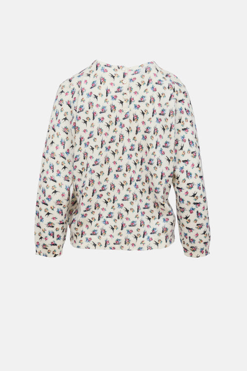 Prada Wool Floral Knit Sweater