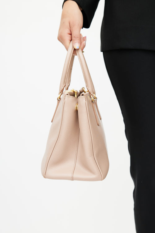 Prada Pink Saffiano Galleria Shoulder Bag