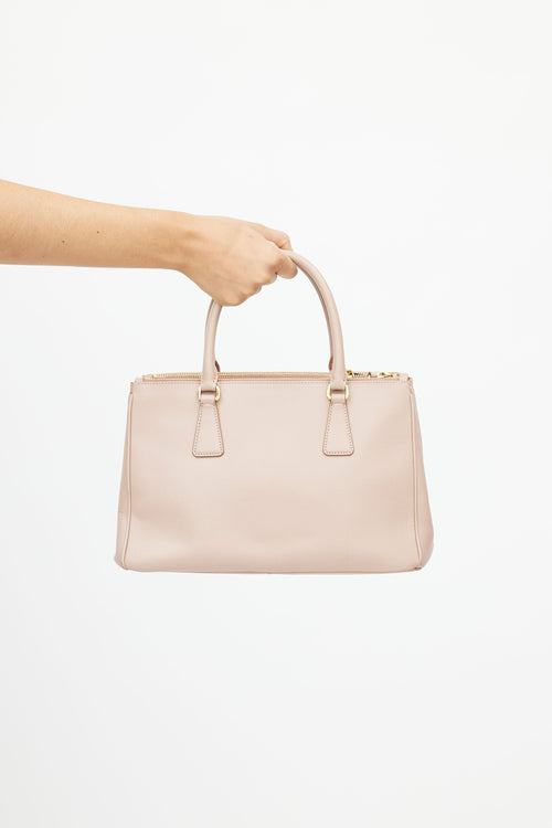 Prada Pink Saffiano Galleria Shoulder Bag