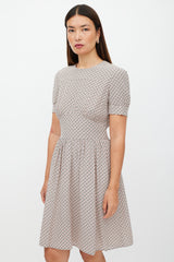 Prada Pink & Green Silk Geometric Dress