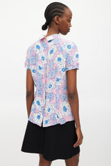 Prada Pink & Multicolour Floral Shirt
