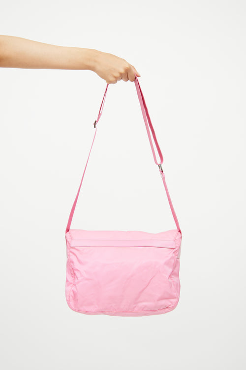 Prada Pink Nylon Messenger Bag