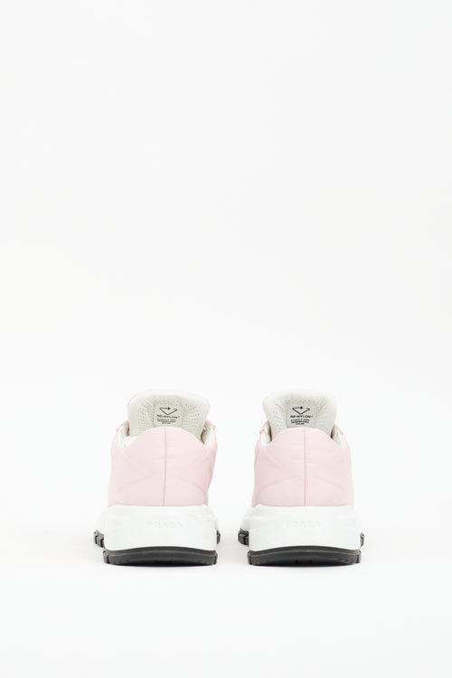 Prada Pink Nylon Piuma Sneaker