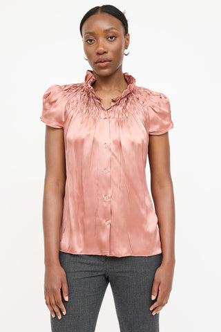 Prada Silk Ruched Top