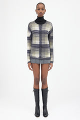 Prada Plaid Tie Dye Cardigan