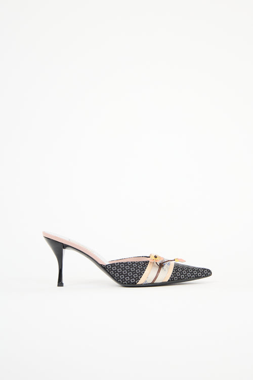 Prada Spring 2003 Printed Floral Mule