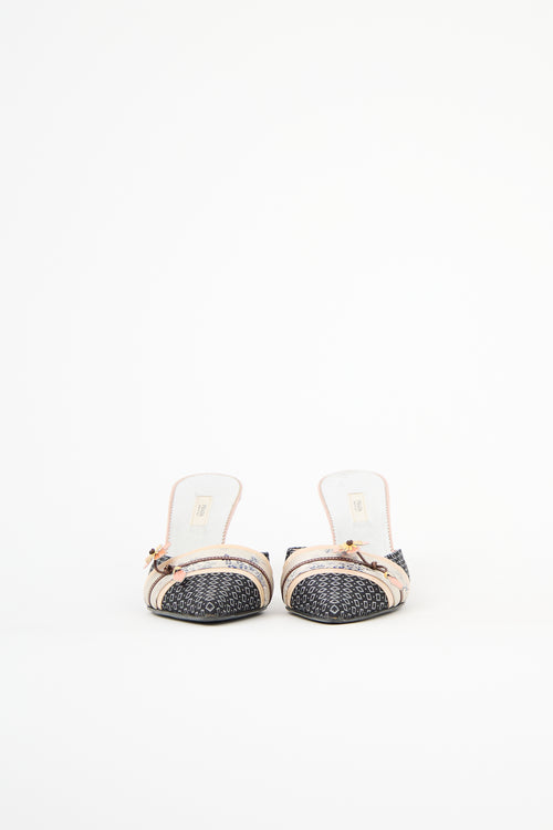 Prada Spring 2003 Printed Floral Mule