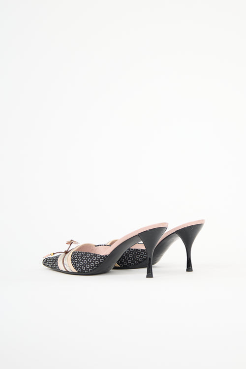 Prada Spring 2003 Printed Floral Mule