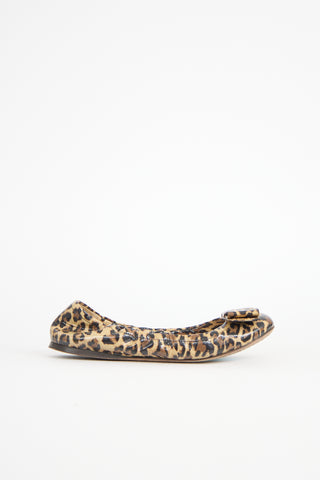 Prada Printed Bow Flat