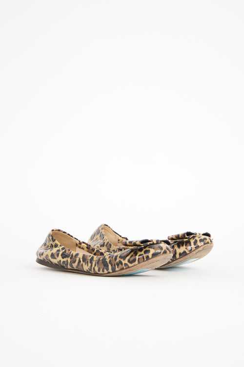 Prada Printed Bow Flat