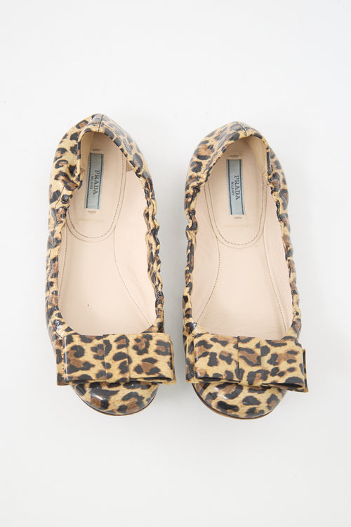 Prada Printed Bow Flat
