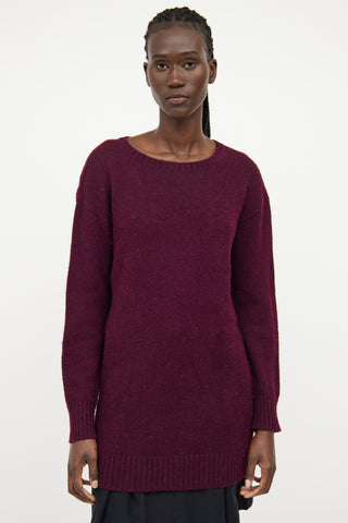 Prada Purple Knit Crewneck Sweater