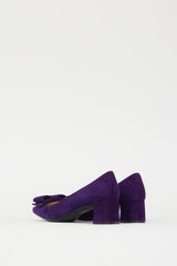 Prada Purple Suede Bow Pump