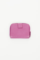Prada Purple Saffiano Leather Bi-Fold Wallet