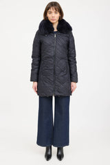 Prada Down Fur Trim Parka