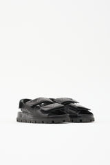 Prada Quilted Leather Logo Sandal