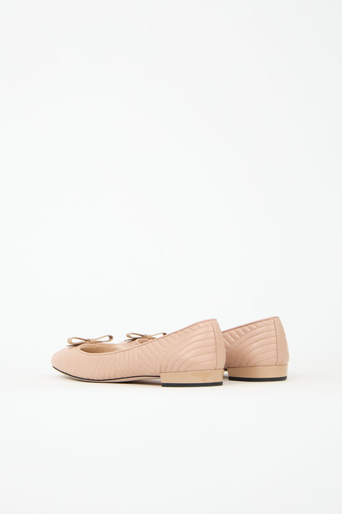 Prada Quilted Leather Ballet Flat