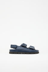 Prada Quilted Leather Logo Sandal