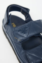 Prada Quilted Leather Logo Sandal