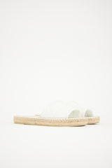 Prada Quilted Leather Logo Slide