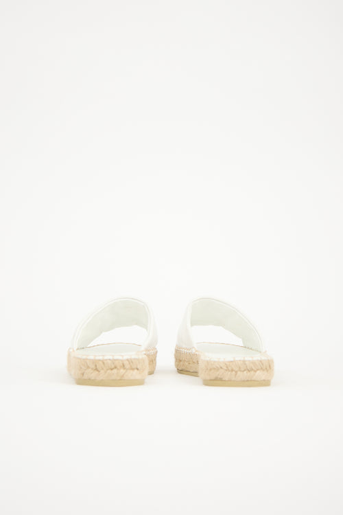 Prada Quilted Leather Logo Slide