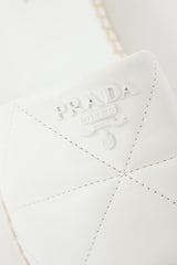 Prada Quilted Leather Logo Slide