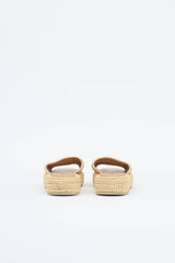 Prada Raffia Platform Slide