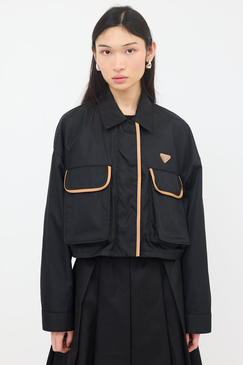 Prada Re-Nylon Contrast Trim Jacket