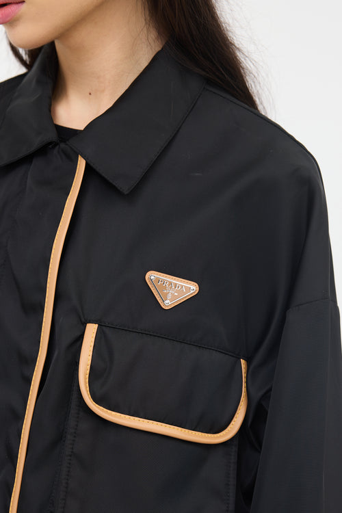 Prada Re-Nylon Contrast Trim Jacket
