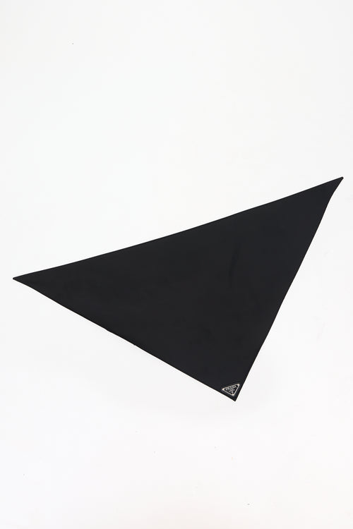 Prada Re-Nylon Logo Triangle Scarf