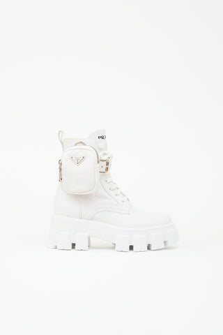 Prada Re-Nylon & Leather Monolith Boot