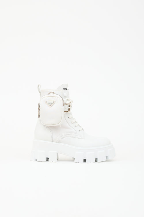 Prada Re-Nylon & Leather Monolith Boot