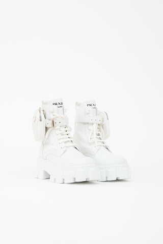 Prada Re-Nylon & Leather Monolith Boot