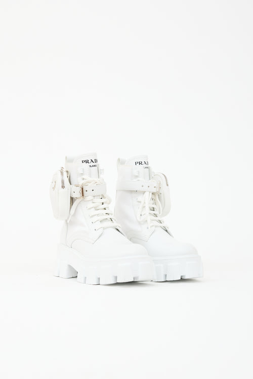 Prada Re-Nylon & Leather Monolith Boot