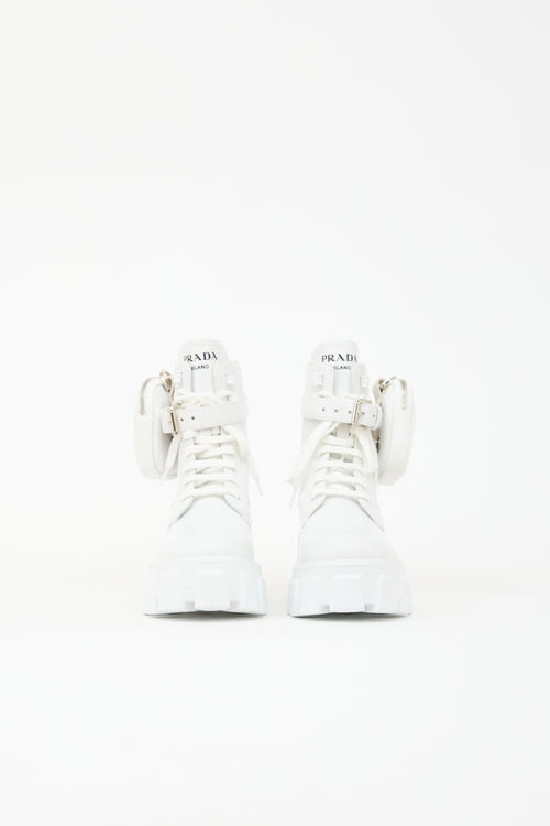 Prada Re-Nylon & Leather Monolith Boot