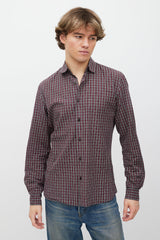 Prada Red & Black Check Shirt