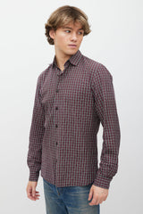 Prada Red & Black Check Shirt