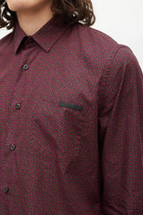 Prada Red & Black Floral Shirt