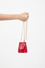 Prada Red & Gold Vernice Patent Mini Bag
