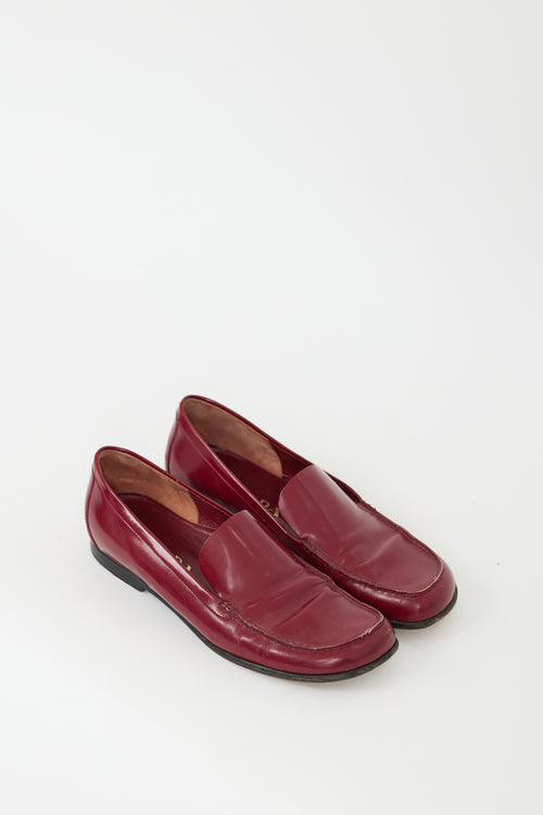 Prada Red Leather Loafer