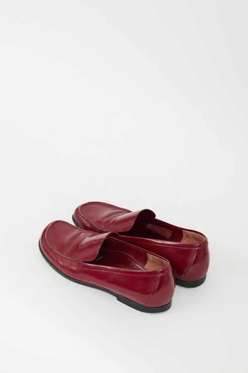 Prada Red Leather Loafer