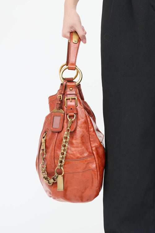 PradaShine Chain Hobo Bag