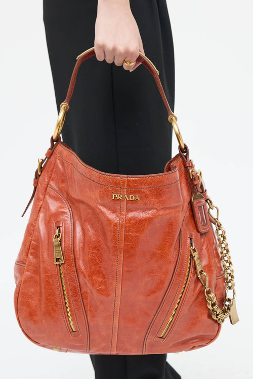 PradaShine Chain Hobo Bag