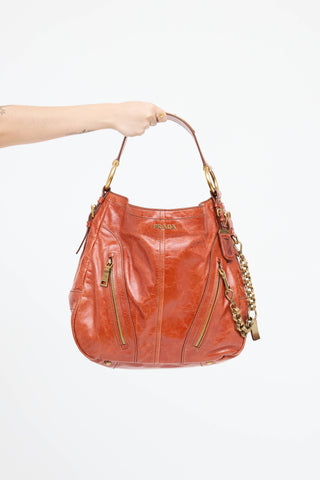 PradaShine Chain Hobo Bag
