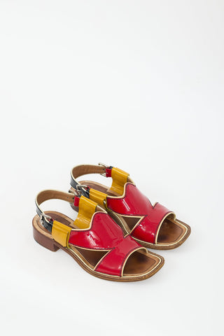 Prada Spring 2005 Red & Multi Patent Sandal