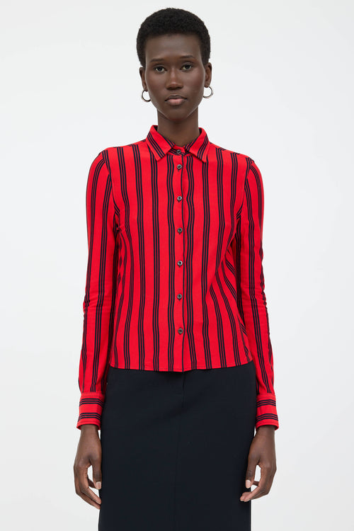 Prada Striped Button Up Shirt