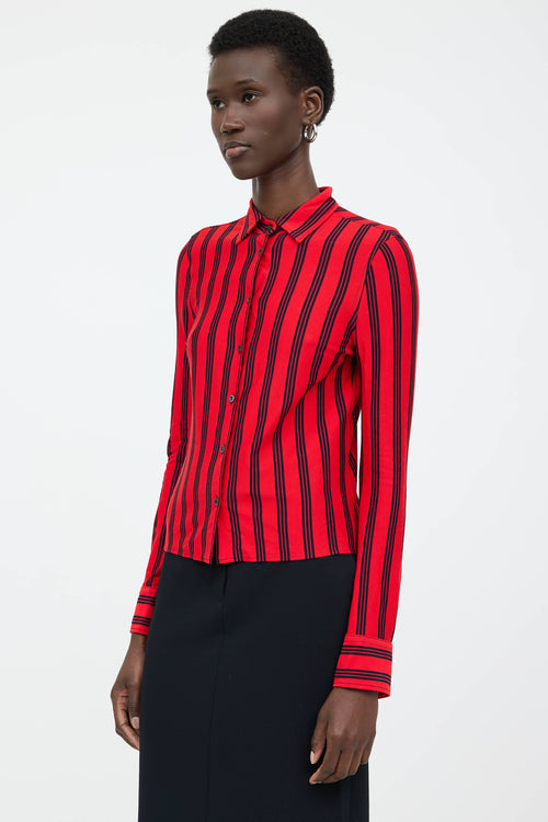 Prada Striped Button Up Shirt